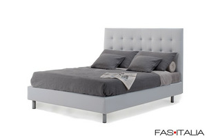 Double Bed in upholstered fireproof faux leather